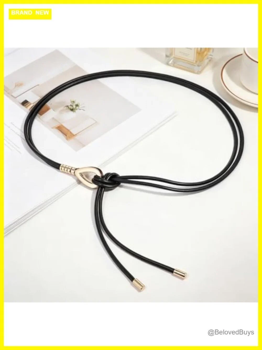 Faux Leather Double Skinny Wrap Belt Metal Buckle